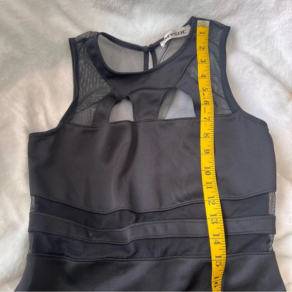 Mystic Black Mesh Detail Cutout Dress Bodycon - Picture 7 of 9